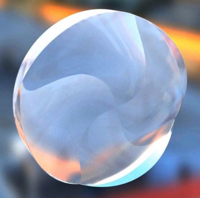 Cette lentille innovante est basée sur le phénomène de vortex optique © Laurent Galinier