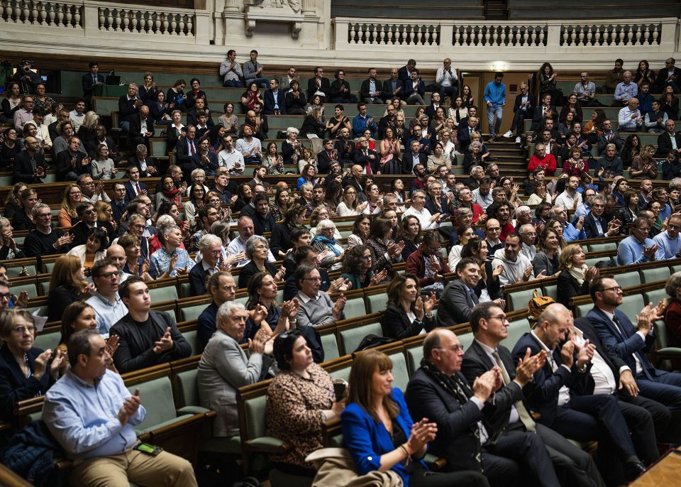 La cérémonie d'installation de la 33e promotion de l'IUF dans le Grand Amphithéâtre de la Sorbonne à Paris © Xosé BOUZAS – IUF