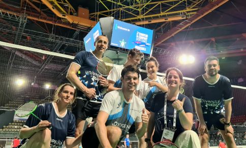 Photo L'équipe de badminton termine les Jeux à la 4e place derrière 2 équipes allemandes et 1 équipe maltaise.