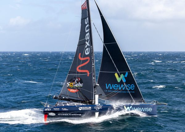 Photo : L'Imoca Nexans Wewise du skipper Fabrice Amedeo participant au Vendée Globe 2024 © Reporters du large