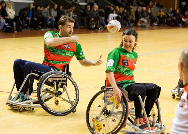 Photo : L'équipe de rugby fauteuil Aingirak Euskadi est un partenaire incontournable de la journée Dis-moi oui Handi © Université de Bordeaux